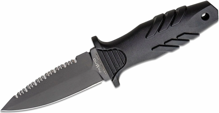 Dague tactique Fox Knives Elementum 10 cm, entièrement noire
