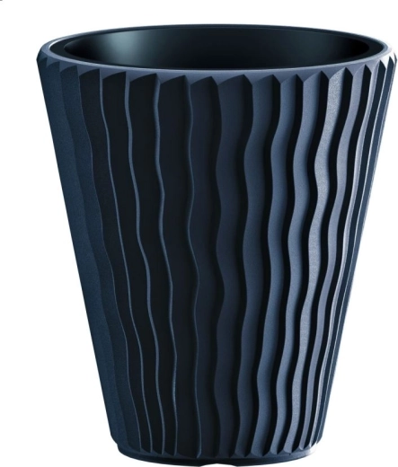 Pot Sandy avec insert intérieur 39 cm anthracite