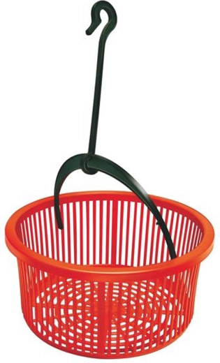 Panier en plastique pour pinces à linge avec crochet 19 cm