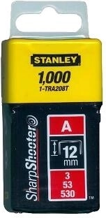 Agrafes type A 12 mm STANLEY (1000 pcs)