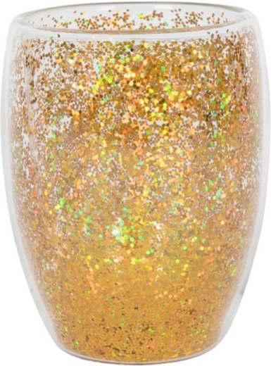 Verre à double paroi 350 ml – confettis dorés