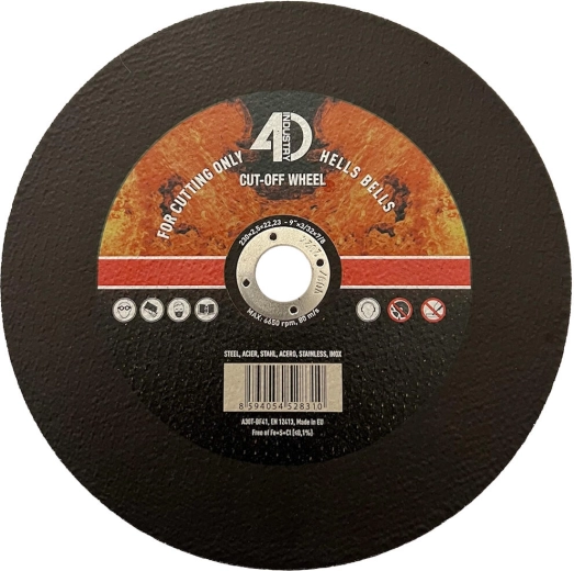 Disque à tronçonner pour acier et inox 230 × 2,5 × 22,2 mm