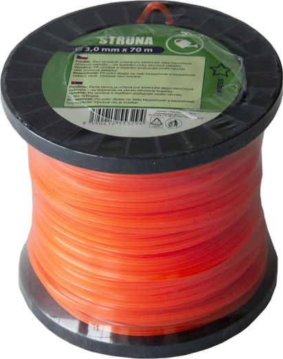 Fil de coupe en nylon 3 mm étoile, 70 m orange