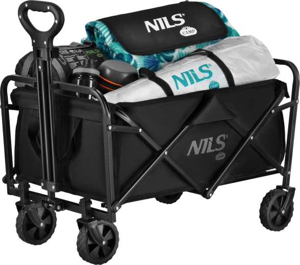 Chariot de camping pliable NILS Camp, noir
