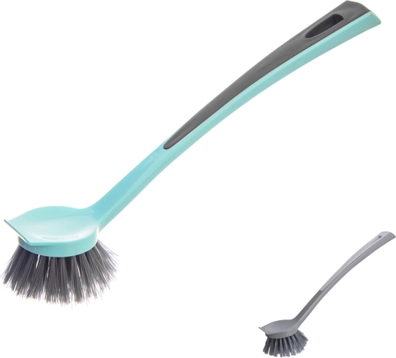 Brosse à vaisselle ronde en plastique – assortiment de couleurs