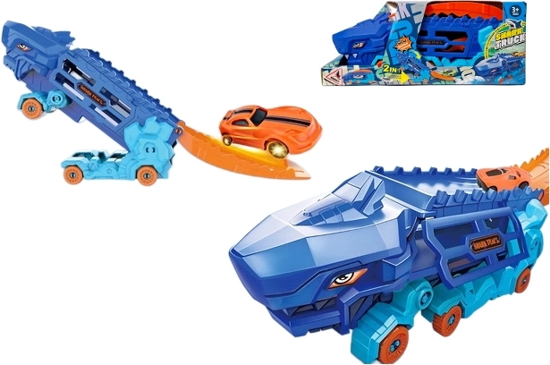 Circuit de course Dino avec lanceur de petites voitures