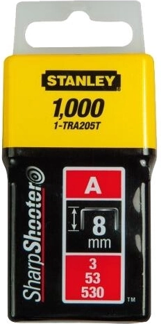 Agrafes 8 mm type A STANLEY (1000 pcs)