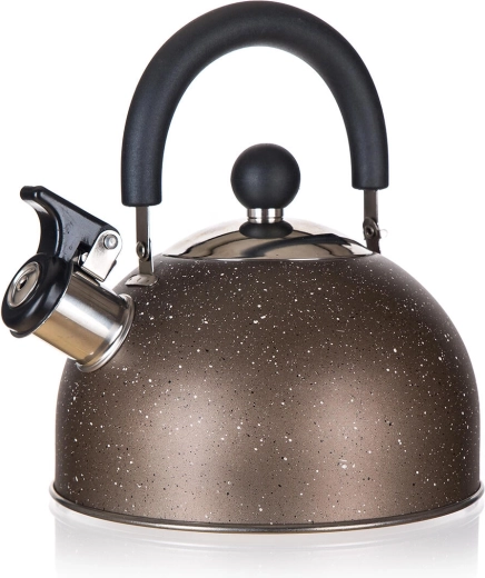 Bouilloire en acier inoxydable 1,7 L GRANITE Brown avec sifflet