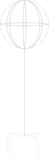 Tuteur métallique pour plantes grimpantes et rosiers 50 × 10 cm – blanc