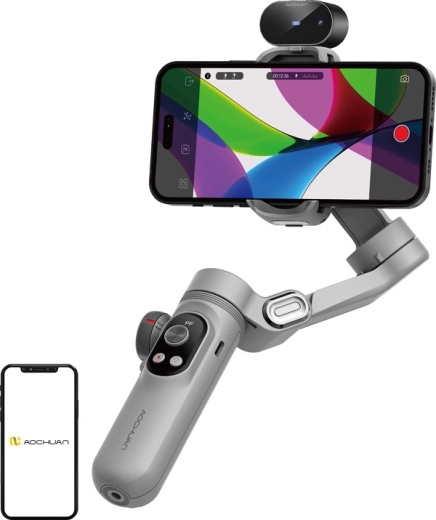 Stabilisateur smartphone Aochuan Smart X Pro avec capteur IA gris