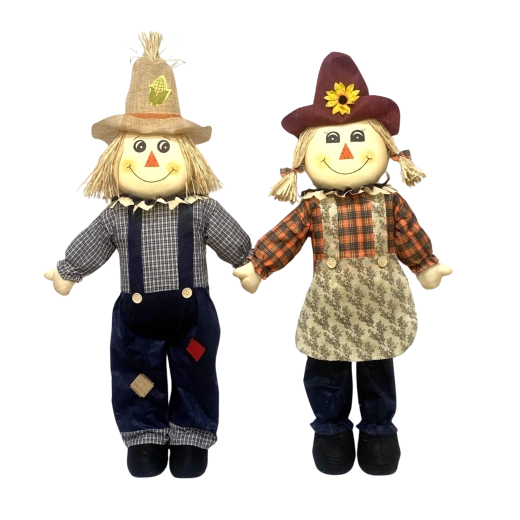 Épouvantail décoratif de jardin 90 cm