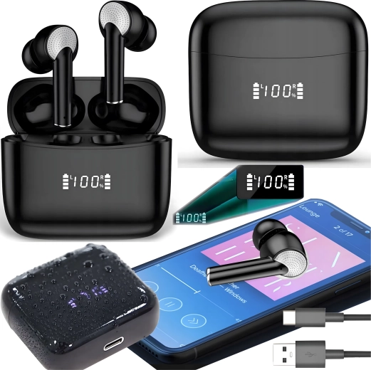 Écouteurs de sport sans fil Bluetooth avec powerbank et microphone