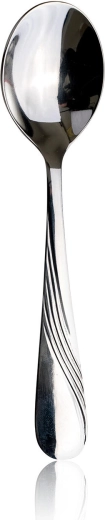 Cuillère à thé Celestra en acier inoxydable, finition brillante