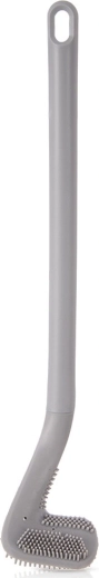 Brosse WC en silicone gris 40 cm