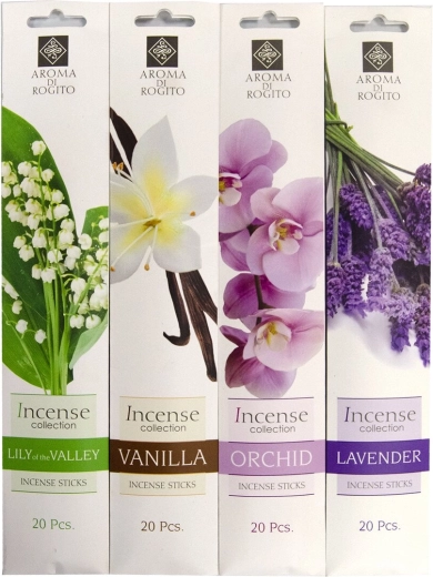 Bâtonnets d’encens 20 pcs – mix de 4 parfums
