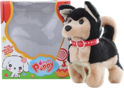 Chien noir marcheur à piles