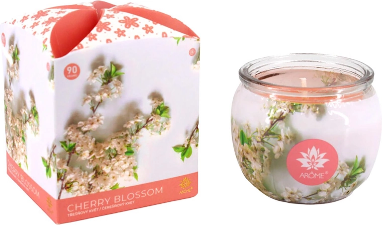 Bougie parfumée en verre Fleur de cerisier 90 g