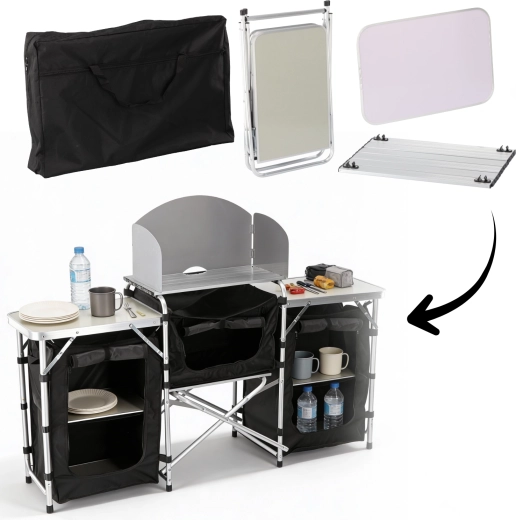 Cuisine de camping pliable 175 × 40 × 111 cm