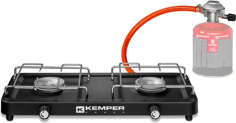 Réchaud à gaz Kemper à 2 brûleurs pour cartouches