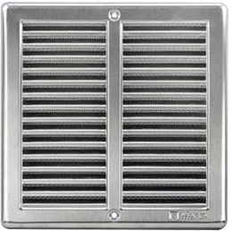 Grille d’aération avec moustiquaire 200 × 200 mm inox