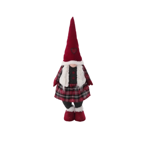 Lutin de Noël (gnome) 78 cm rouge - 1 pièce