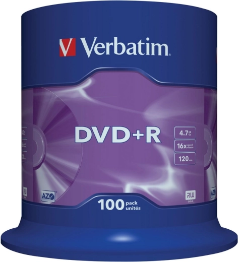 Verbatim DVD+R Matt Silver 4,7 Go 16x - 100 unités