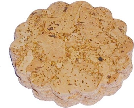 Dessous de table en liège Fleur, 10 cm, lot de 6 pièces