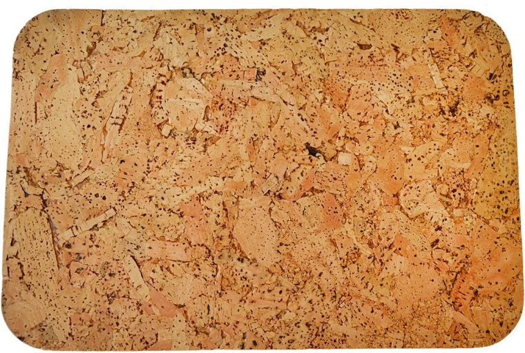 Set de table en liège rectangulaire à coins arrondis 36 × 25 cm, lot de 6 pièces