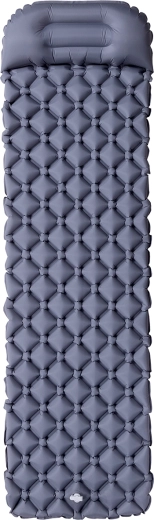 Matelas de randonnée gonflable avec oreiller intégré NILS CAMP NC4006 gris