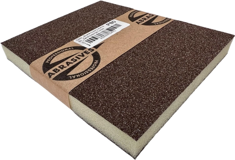 Éponge abrasive double face 120 × 95 × 10 mm, grain 60