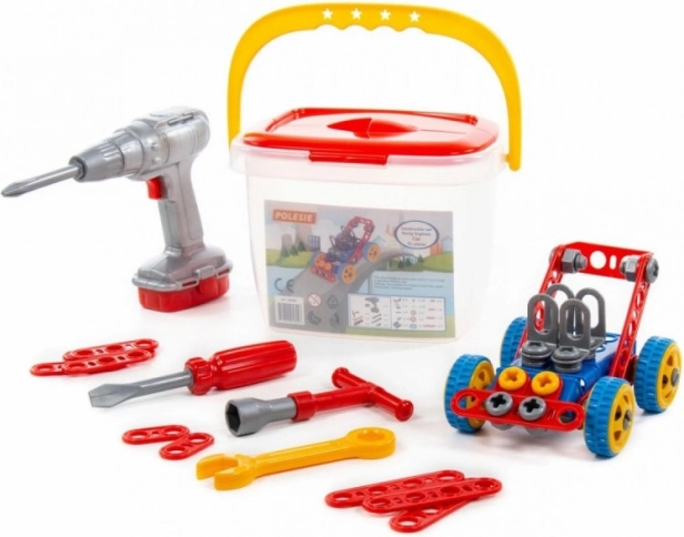 Kit de construction Jeune ingénieur – voiture avec tournevis électrique, 91 pièces