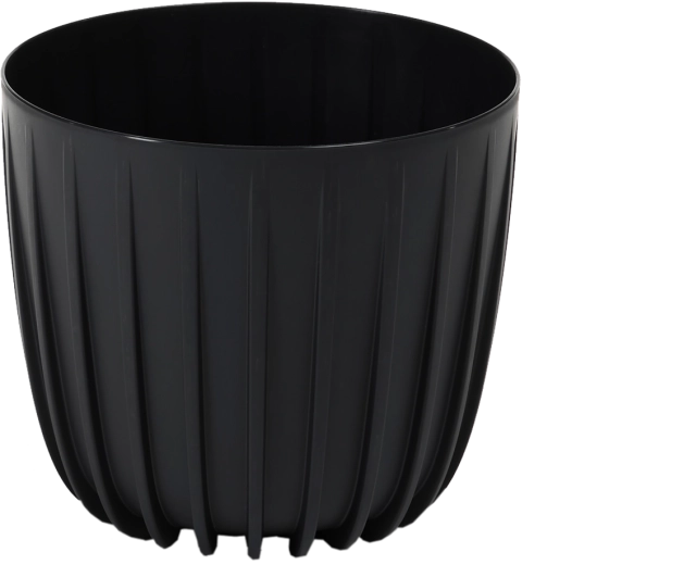 Cache-pot bas Mira 20 cm noir
