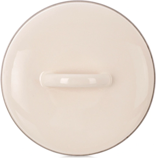 Couvercle émaillé crème 13 cm
