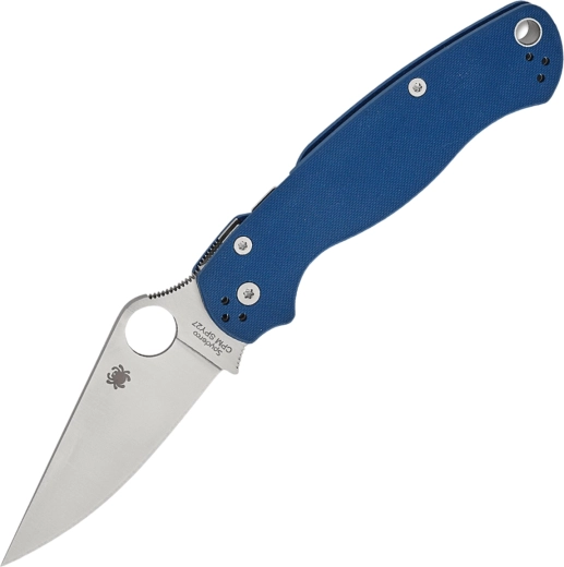 Couteau de poche Spyderco Para Military 2 Bleu Cobalt 8,8 cm, satin, G10
