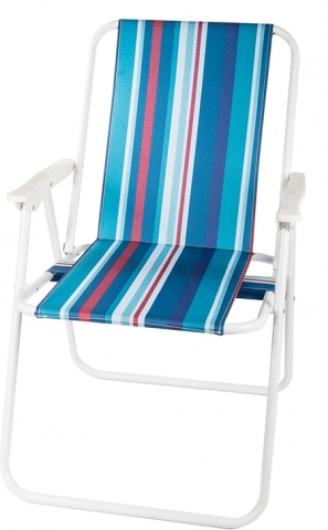 Chaise de plage pliante avec accoudoirs – légère et portable