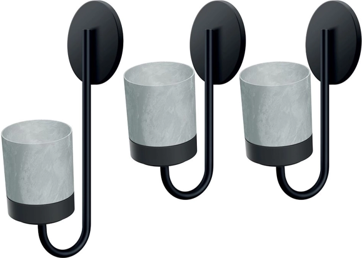 Ensemble de pots muraux suspendus Bloomie Hanger Set, gris, lot de 3 pièces