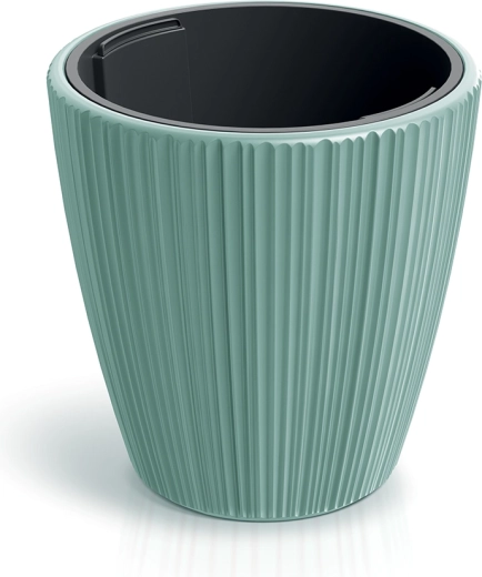 Pot de fleurs ORO avec insert intérieur 19,9 cm sauge