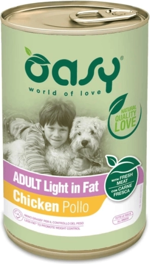 Oasy pâté pour chiens adultes Light au poulet 400 g