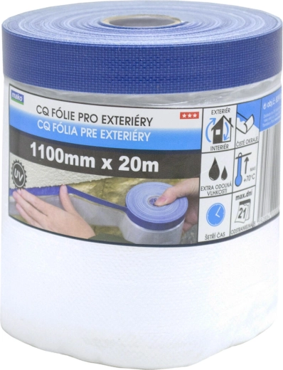 Ruban de masquage extérieur avec film de protection 110 × 20 m, autocollant