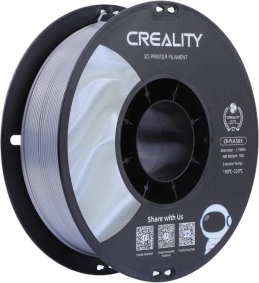 Creality CR-PLA Silk filament argenté 1,75 mm (1 kg)