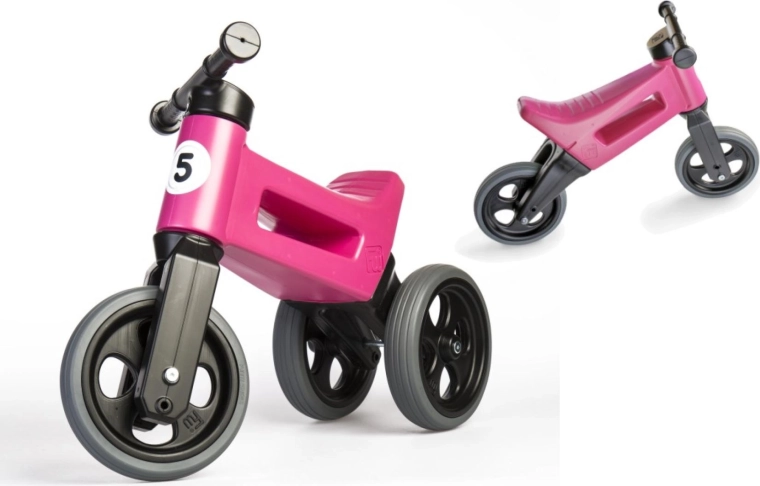 Draisienne Funny Wheels Rider Sport 2-en-1 pour enfants – Rose
