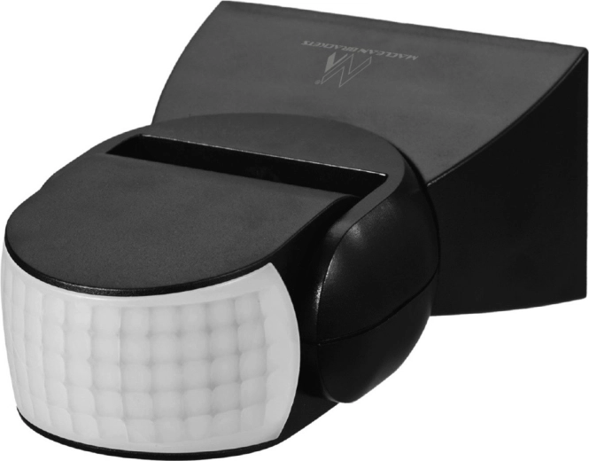 Capteur de mouvement PIR infrarouge MACLEAN ENERGY MCE201B, 12 m, noir, IP65
