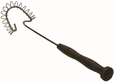 Fouet en inox avec manche en bois 70 mm