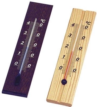 Thermomètre d’intérieur en bois 12 cm clair