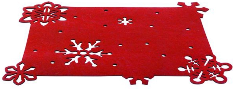 Set de table en feutre Toro 45 × 35 cm rouge