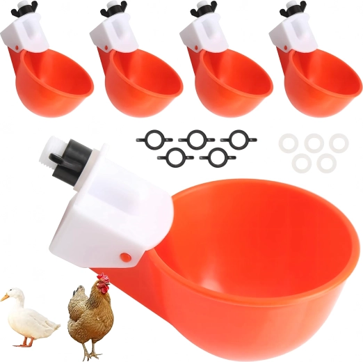 Lot de 5 abreuvoirs automatiques pour poules et canards