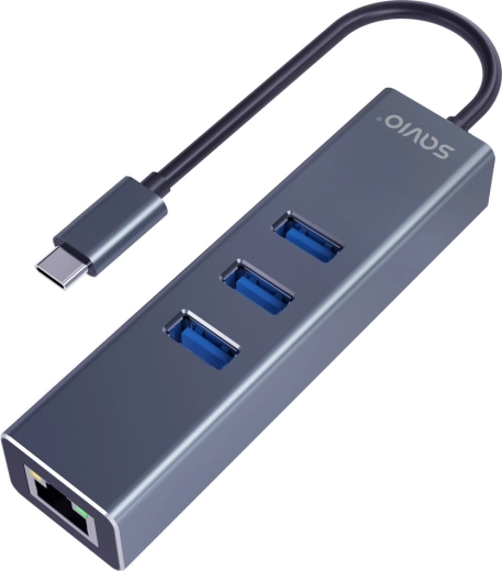 Hub USB-C Savio AK-57 avec Ethernet Gigabit
