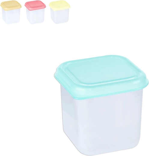 Boîte en plastique mini carrée 0,15 l mix