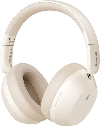 Baseus Bass 35 Max – casque sans fil Bluetooth 5.3 (beige)