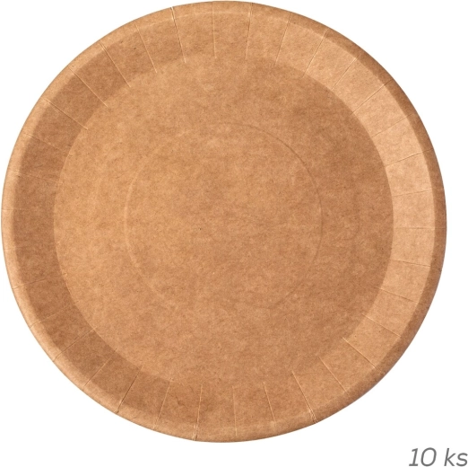 Assiette en carton plate NATURE 22,5 cm (10 pièces)